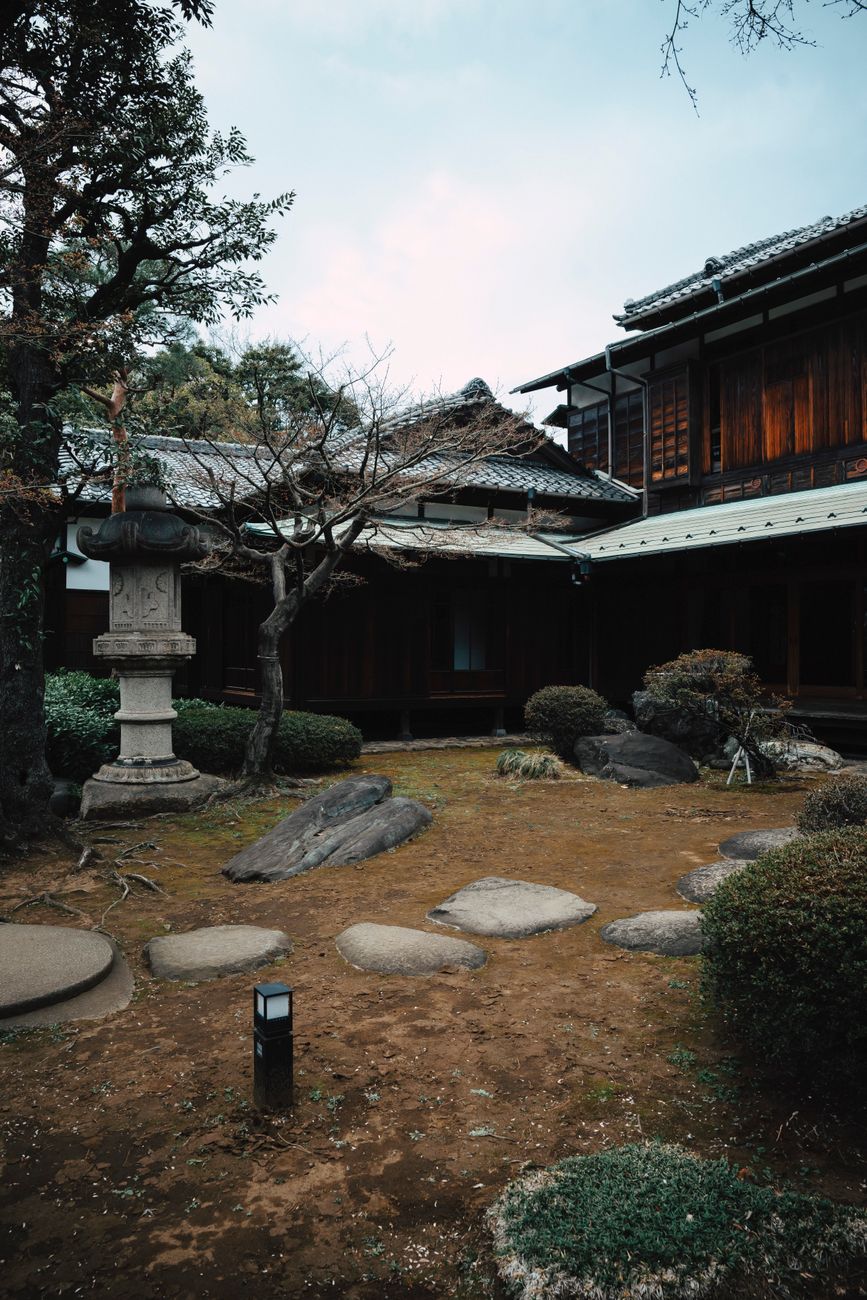 Minimalist Japanese zen temple garden Kyoto